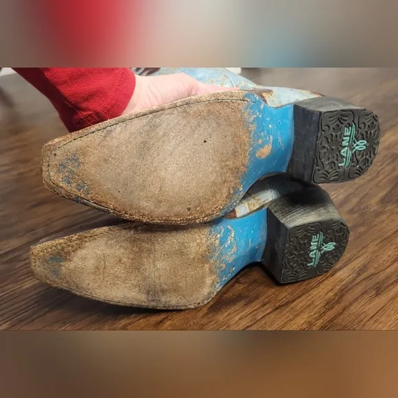Lane Dawson Turquoise Western Boots Size 6.5