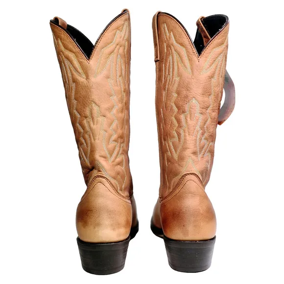 Laredo Men Sz 12D Jacksonville Collection 13&quot; Cowboy Boots Deertan Foot &amp; Top