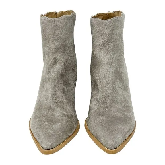 LASCANA Grey Ankle Wavy Edge Booties