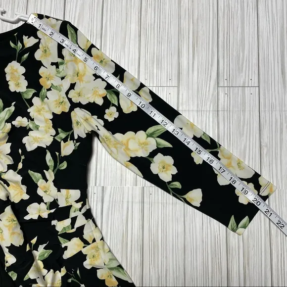 Lauren Ralph Lauren Floral Print Jersey midi dress long sleeve.