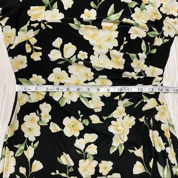 Lauren Ralph Lauren Floral Print Jersey midi dress long sleeve.