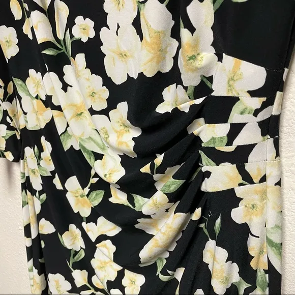 Lauren Ralph Lauren Floral Print Jersey midi dress long sleeve.
