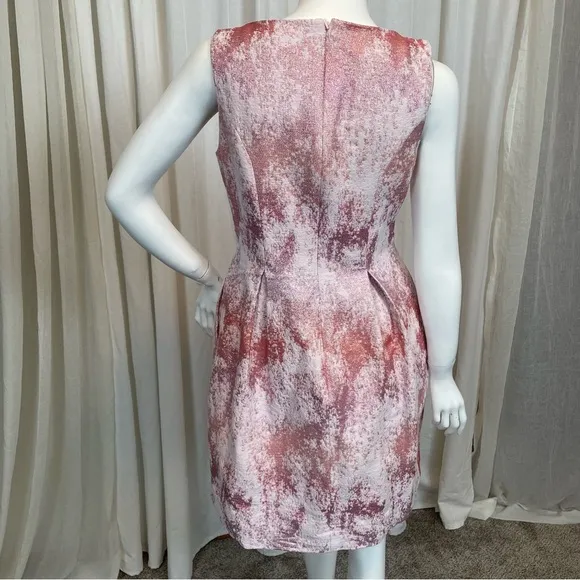 Lela Rose Baby Pink Boat Neck A-line Dress Silk Lined Size 8