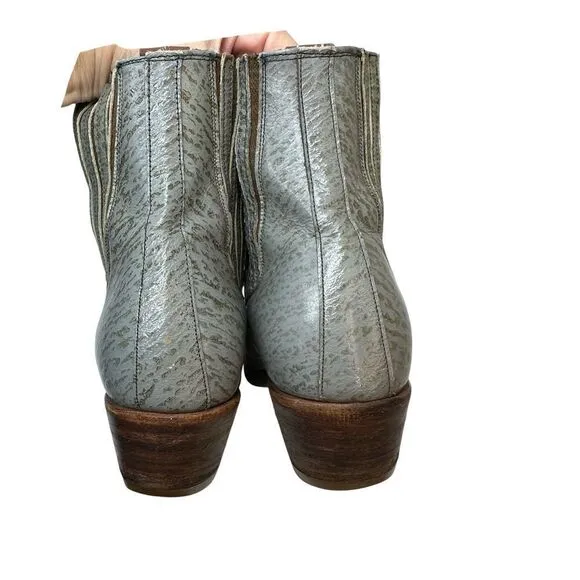 LEON, GTO Gray Destroyer Ankle Cowboy Boots Size 8.5