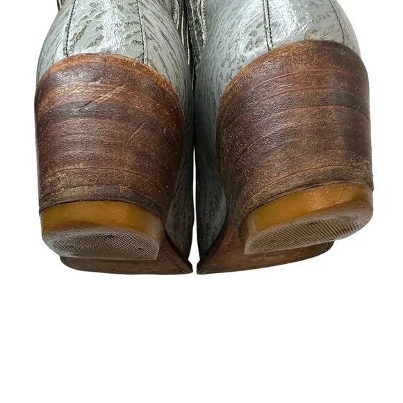 LEON, GTO Gray Destroyer Ankle Cowboy Boots Size 8.5