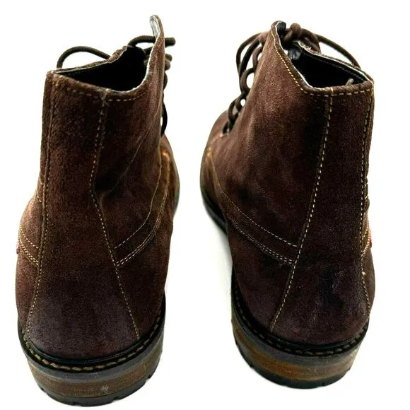 LEVI'S Men's 13 Brown Sheffield Suede Genuine Leather Lace-up Boots Comfort Logo