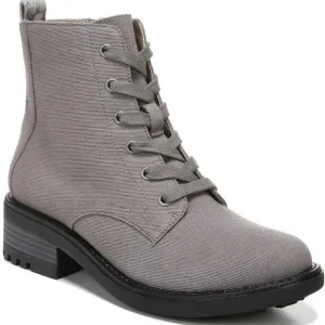 LIFESTRIDE KUNIS WOMENS CANVAS COMFORT INSOLE ANKLE BOOTS