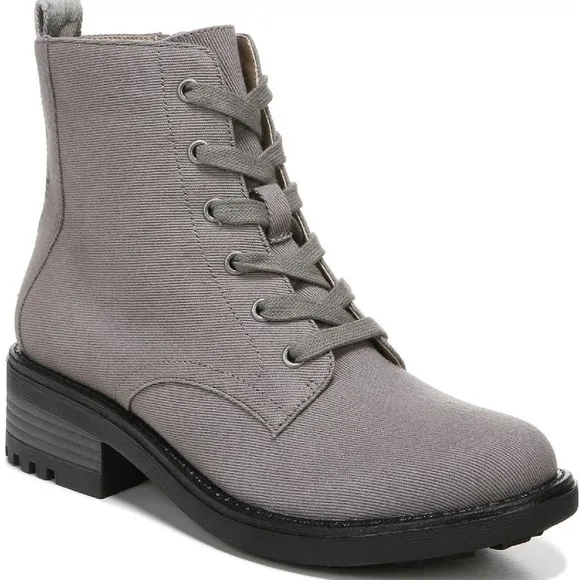 LIFESTRIDE KUNIS WOMENS CANVAS COMFORT INSOLE ANKLE BOOTS