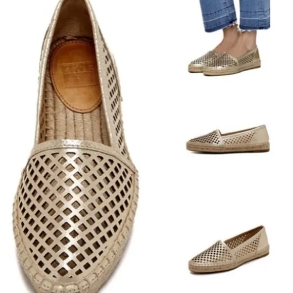 Like New Gold Frye Lee A Line Perf Shoes, size 7