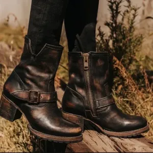 Like new with box 👏Freebird Carlito Brown Leather Ankle Boots