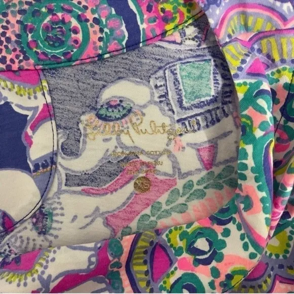 Lilly Pulitzer Bay Dress in Play That Trunky Music Print Tunic Boat Neck XS