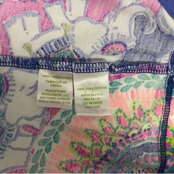 Lilly Pulitzer Bay Dress in Play That Trunky Music Print Tunic Boat Neck XS