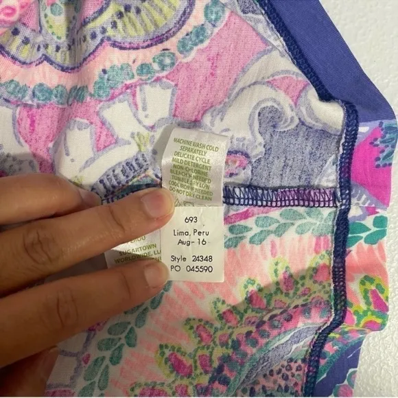 Lilly Pulitzer Bay Dress in Play That Trunky Music Print Tunic Boat Neck XS