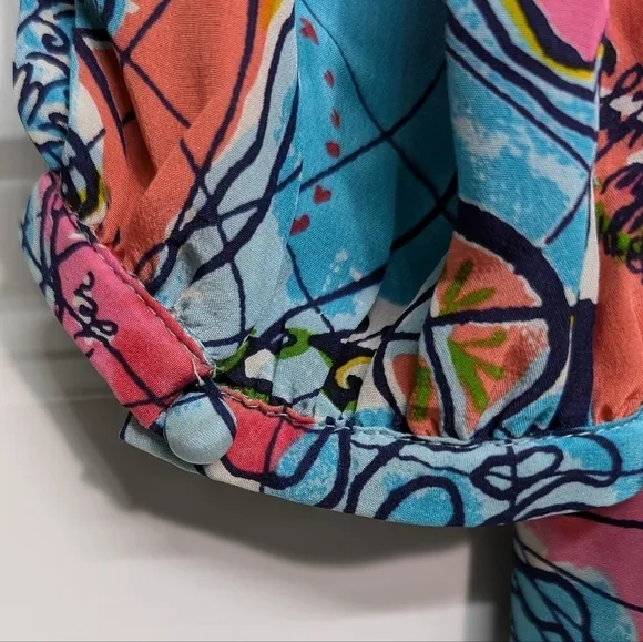 Lilly Pulitzer Connie X Marks the Spot Silk Shift Dress Retired Pattern Sz2