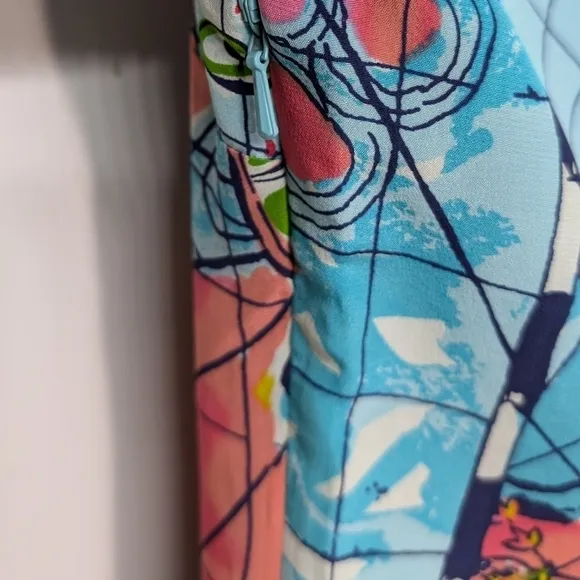 Lilly Pulitzer Connie X Marks the Spot Silk Shift Dress Retired Pattern Sz2