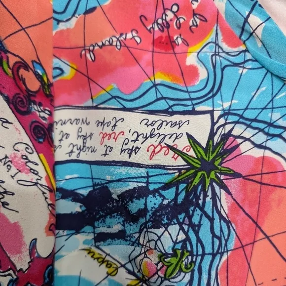 Lilly Pulitzer Connie X Marks the Spot Silk Shift Dress Retired Pattern Sz2
