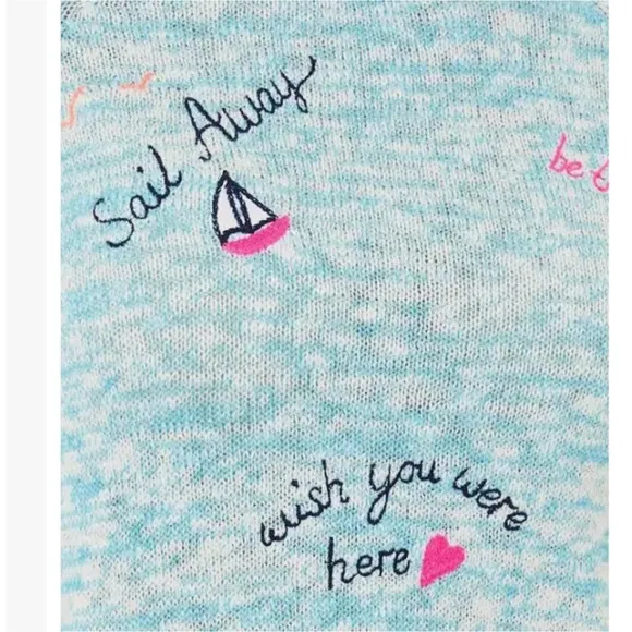 Lilly Pulitzer Danette Sweater Celestial Blue Sailabration Sail Away