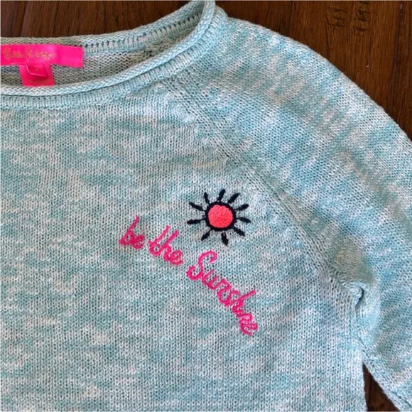 Lilly Pulitzer Danette Sweater Celestial Blue Sailabration Sail Away