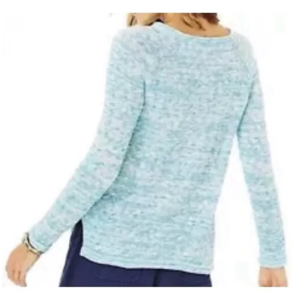 Lilly Pulitzer Danette Sweater Celestial Blue Sailabration Sail Away