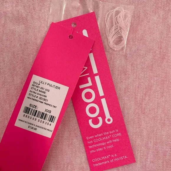 Lilly Pulitzer Dayna Coolmax Pink Sweater Size XXS