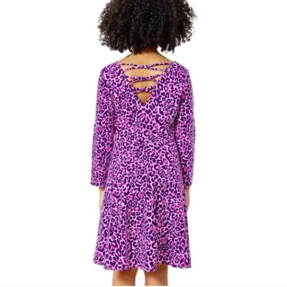 Lilly Pulitzer girls Jena dress purple Berry my favorite spot size large NWT