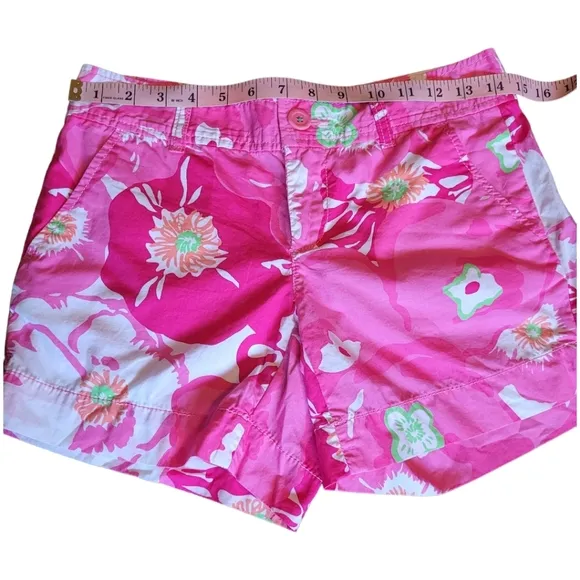 Lilly Pulitzer Pink Cherry Begonia Callahan Shorts Hot Pink Floral Shorts