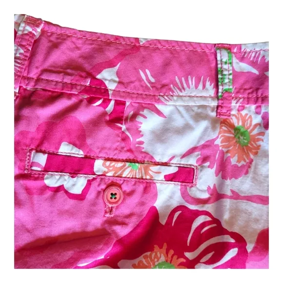 Lilly Pulitzer Pink Cherry Begonia Callahan Shorts Hot Pink Floral Shorts