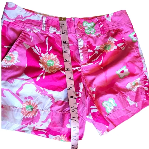 Lilly Pulitzer Pink Cherry Begonia Callahan Shorts Hot Pink Floral Shorts
