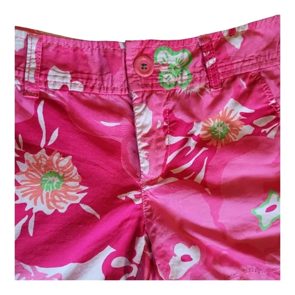 Lilly Pulitzer Pink Cherry Begonia Callahan Shorts Hot Pink Floral Shorts