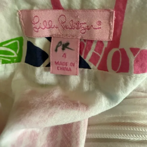 Lilly Pulitzer Scalloped Bottom Skirt in Rock My Boat Print. Size 4