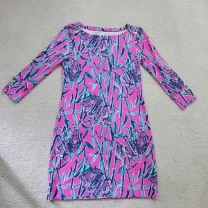 Lilly Pulitzer Sophie Dress Mandevilla Pink Extra Lucky Elephants szXS
