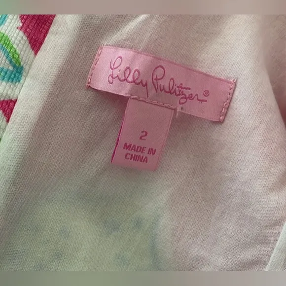 Lilly Pulitzer Women’s “Delia” Lace Back Shift Dress in Hot Pink Lemonade Sz 2