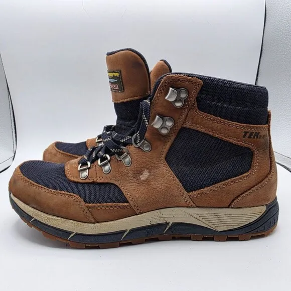 LL Bean Mountain Classic Mens Size 8 Brown Waterproof Hiking Boots Camping