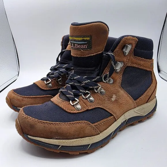 LL Bean Mountain Classic Mens Size 8 Brown Waterproof Hiking Boots Camping