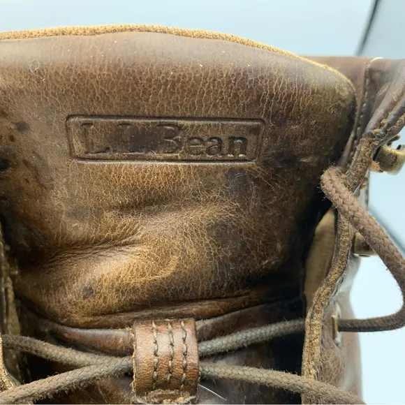 LL Bean Stonington Men's Size 12M Brown Leather Moccasin Toe Working Boot Shoes
