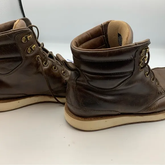 LL Bean Stonington Men's Size 12M Brown Leather Moccasin Toe Working Boot Shoes