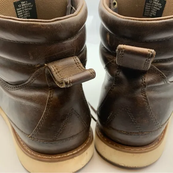 LL Bean Stonington Men's Size 12M Brown Leather Moccasin Toe Working Boot Shoes