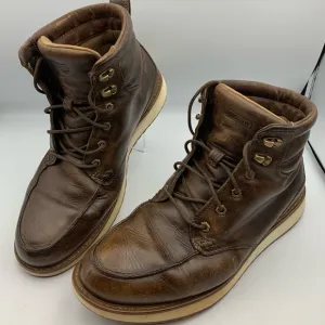 LL Bean Stonington Men's Size 12M Brown Leather Moccasin Toe Working Boot Shoes