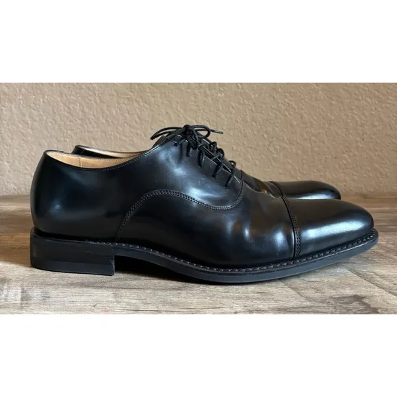 Loake Black Leather Oxford Shoes Mens Size 10