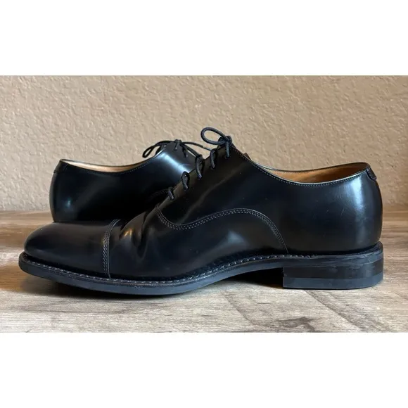 Loake Black Leather Oxford Shoes Mens Size 10
