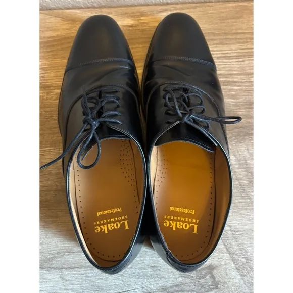 Loake Black Leather Oxford Shoes Mens Size 10
