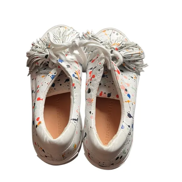 Loeffler Randall women’s painter fringe slip on shoes size 6
