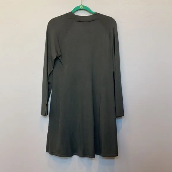 Loft Army Green Swing Dress