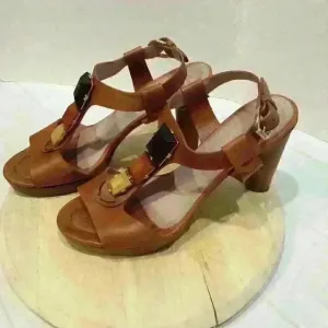 Lottusse Leather heeled sandals, Size: 9/9.5 &quot;Smithson&quot; Made/Spain, Leather sole