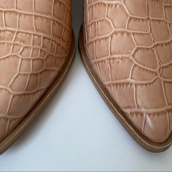 Louise Et Cie Vada Demure Tan/Pink/Nude Suede Leather Ankle Boots size 8.5