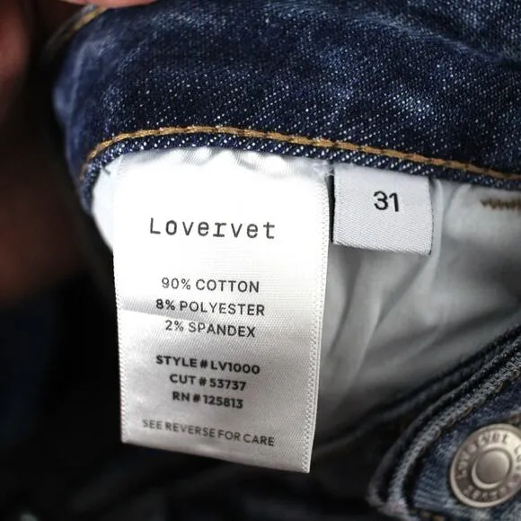 Lovervet by Vervet Fortuitous Boyfriend Distressed Crop Jean  Size 31 Cuffed