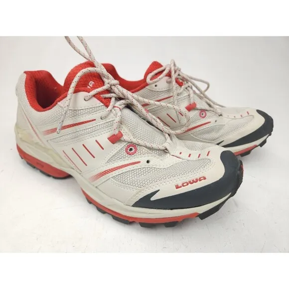 Lowa S-Cruise Mesh Hiking Walking Shoes Woman’s Size 9 Arch-Fit White Orange