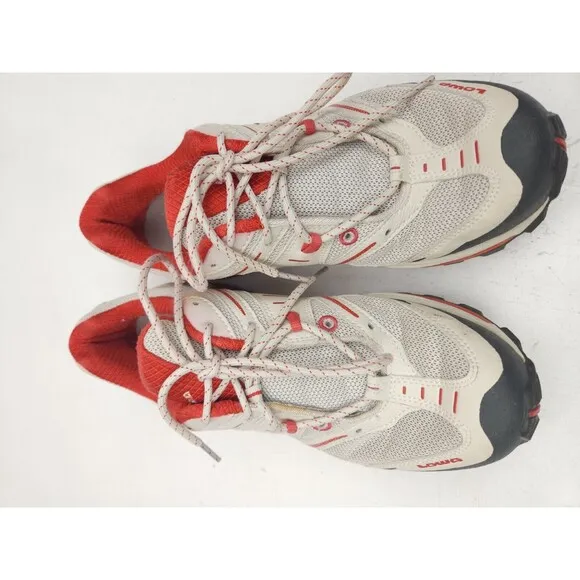 Lowa S-Cruise Mesh Hiking Walking Shoes Woman’s Size 9 Arch-Fit White Orange