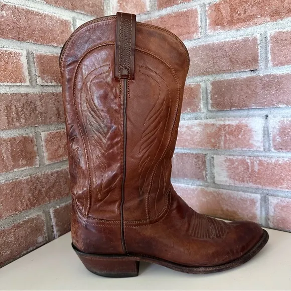 Lucchese 1883 Bart Boots Western Cowboy Men’s 9 D Brown Leather