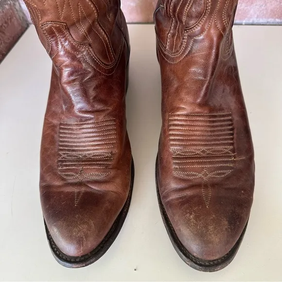 Lucchese 1883 Bart Boots Western Cowboy Men’s 9 D Brown Leather